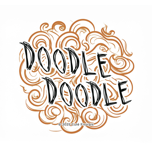 "Doodle Doodle" 3"x3" Round Waterproof Sticker